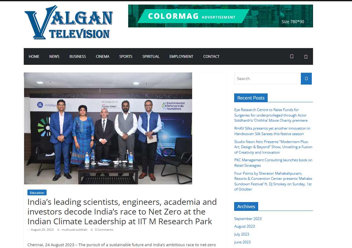India’s leading scientists, engineers, academia and investors decode India’s race to Net Zero