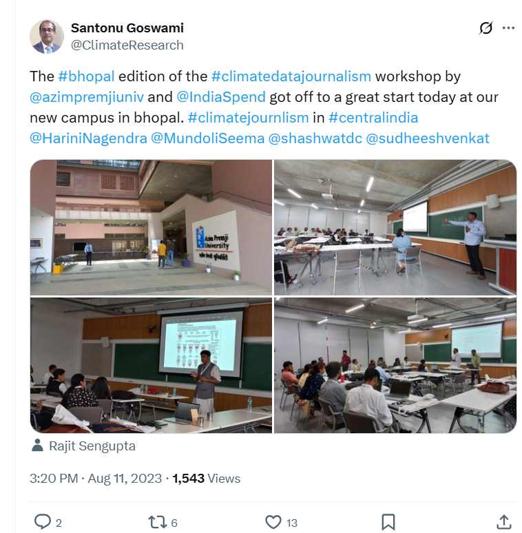 The #bhopal edition of the #climatedatajournalism workshop