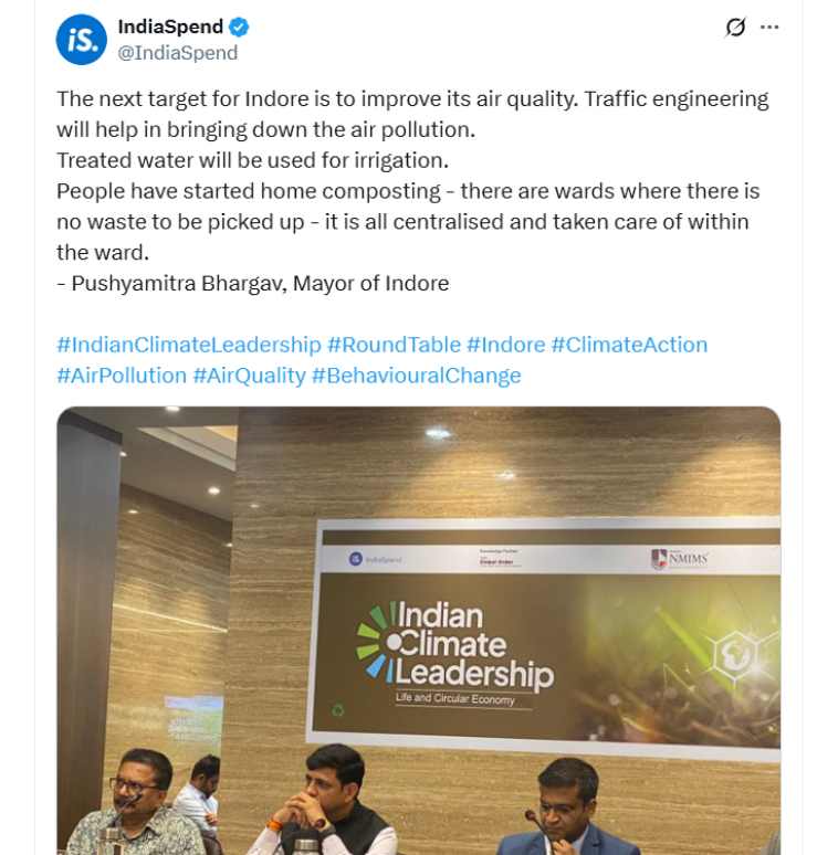 The next target for Indore is to improve its air quality. Traffic engineering will help in bringing down the air pollution.