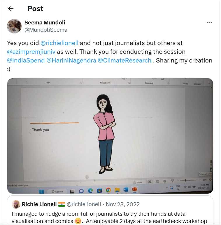 Yes you did @richielionell and not just journalists but others at @azimpremjiuniv as well. Thank you for conducting